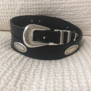 Brighton black leather belt.